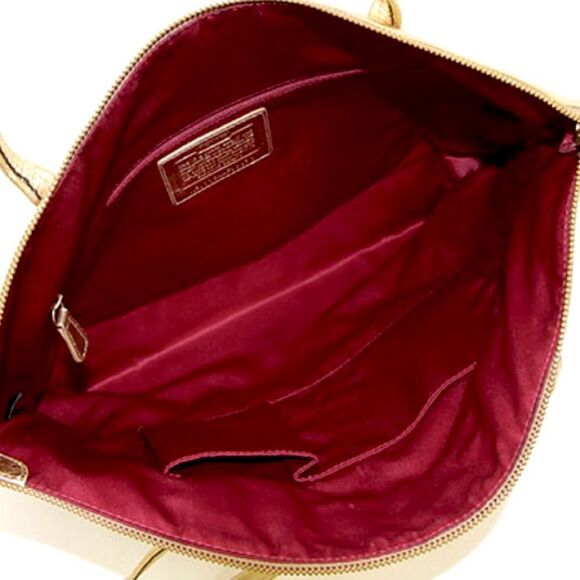 Coach Laura Signature Secret Admirer Tote Gold Red Hearts - Picture 14 of 14